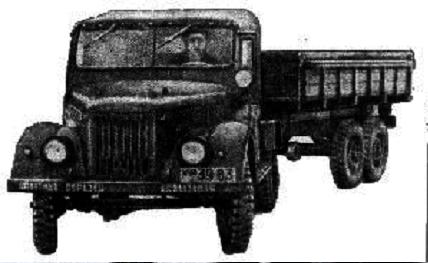 Опытный седельный тягач УАЗ-456 с двухосным полуприцепом УАЗ-749